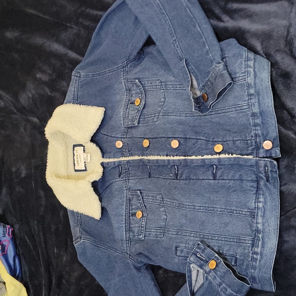dark wash forever 21 denim jacket